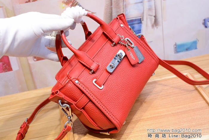 COACH蔻馳 代購正品全頭層牛皮 swagger小號 35990 可肩背或斜挎  Chz1416